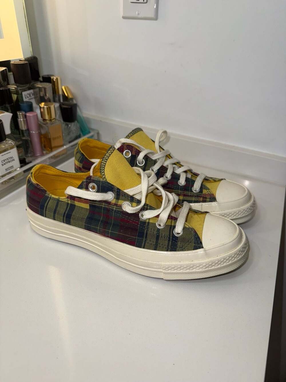 Converse Chuck 70 Ox Size 7.5 Mens, 9.5 woman’s Twisted Prep Plaid